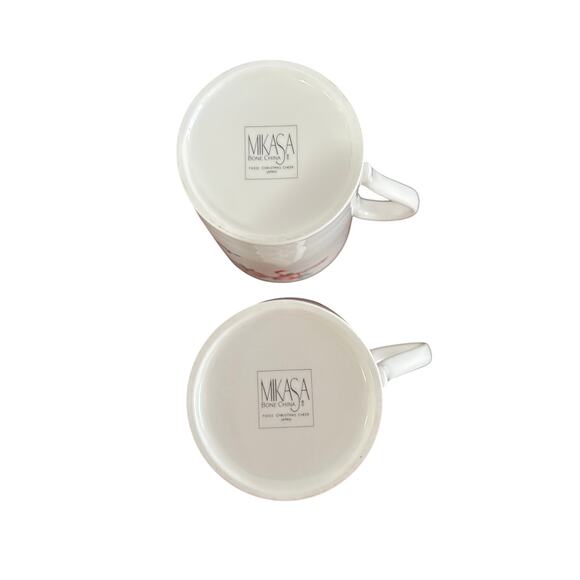 Mikasa Christmas Cheer Bone China Tea Cup Discontinued - set of two! - Picture 5 of 6